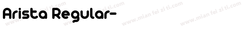 Arista Regular字体转换